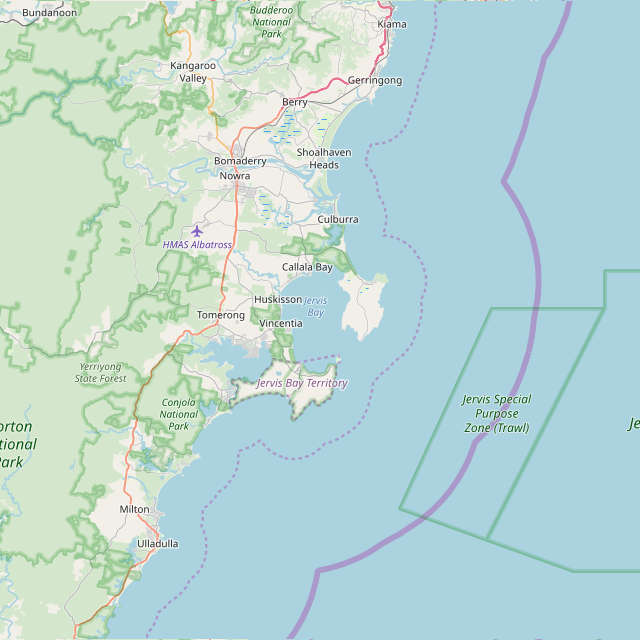 map of jervis bay